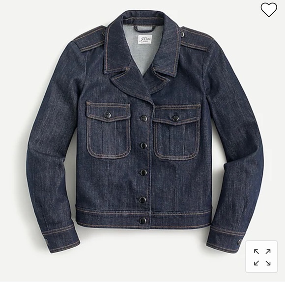 NWT J. Crew Denim Lady coat in Stay Navy Wash - 30% of a Re-imagined fabric - Picture 1 of 14